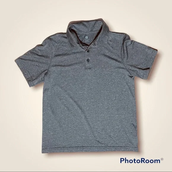 Champion Gray Pinstripe Active Wear Polo Shirt - Picture 11 of 11